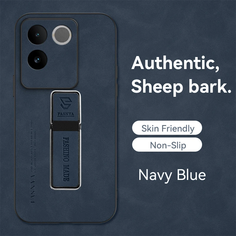 

Leather Phone Case for VIVO T4 Ultra T3 Lite T3X T2 Pro 5G Full Lens Protective Cases with Bracket Silicone Soft Back Cover