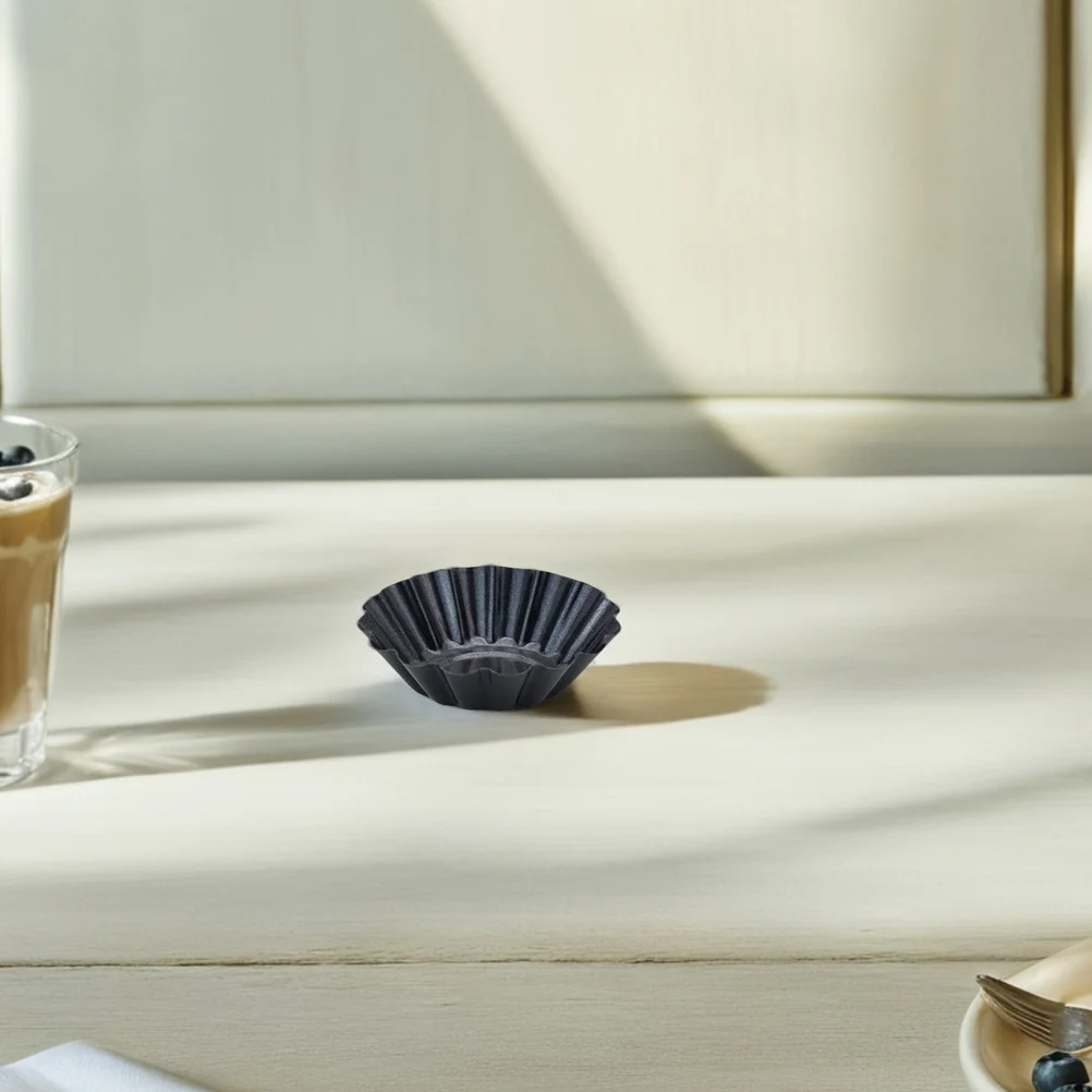 

12Pcs Thick Carbon Steel Egg Tart Molds Chrysanthemum Shape Non Stick Reusable Tart Shells for Muffin Cupcake Baking