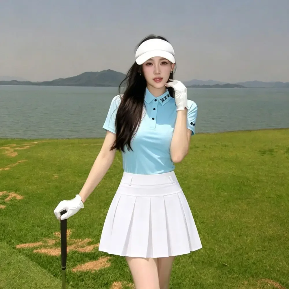 Fashion Quick-dry Sports Short Sleeve Women Golf Wear 2026 Summer Authentic Golf Tee High Quality Polo Shirt Women Golf Clothes