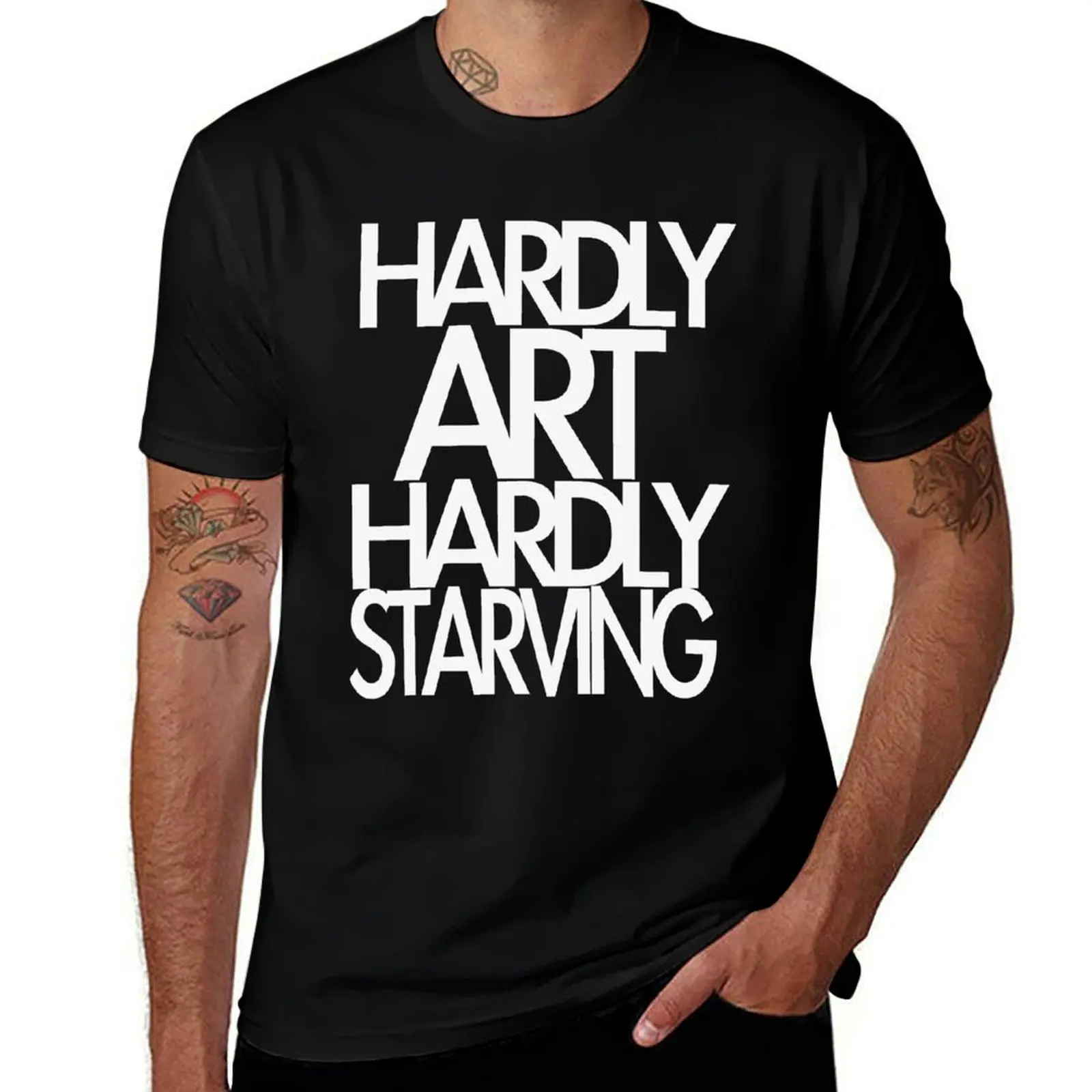 

HARDLY ART HARDLY STARVING T-Shirt man t shirt graphic t shirt man designer T-Shirt
