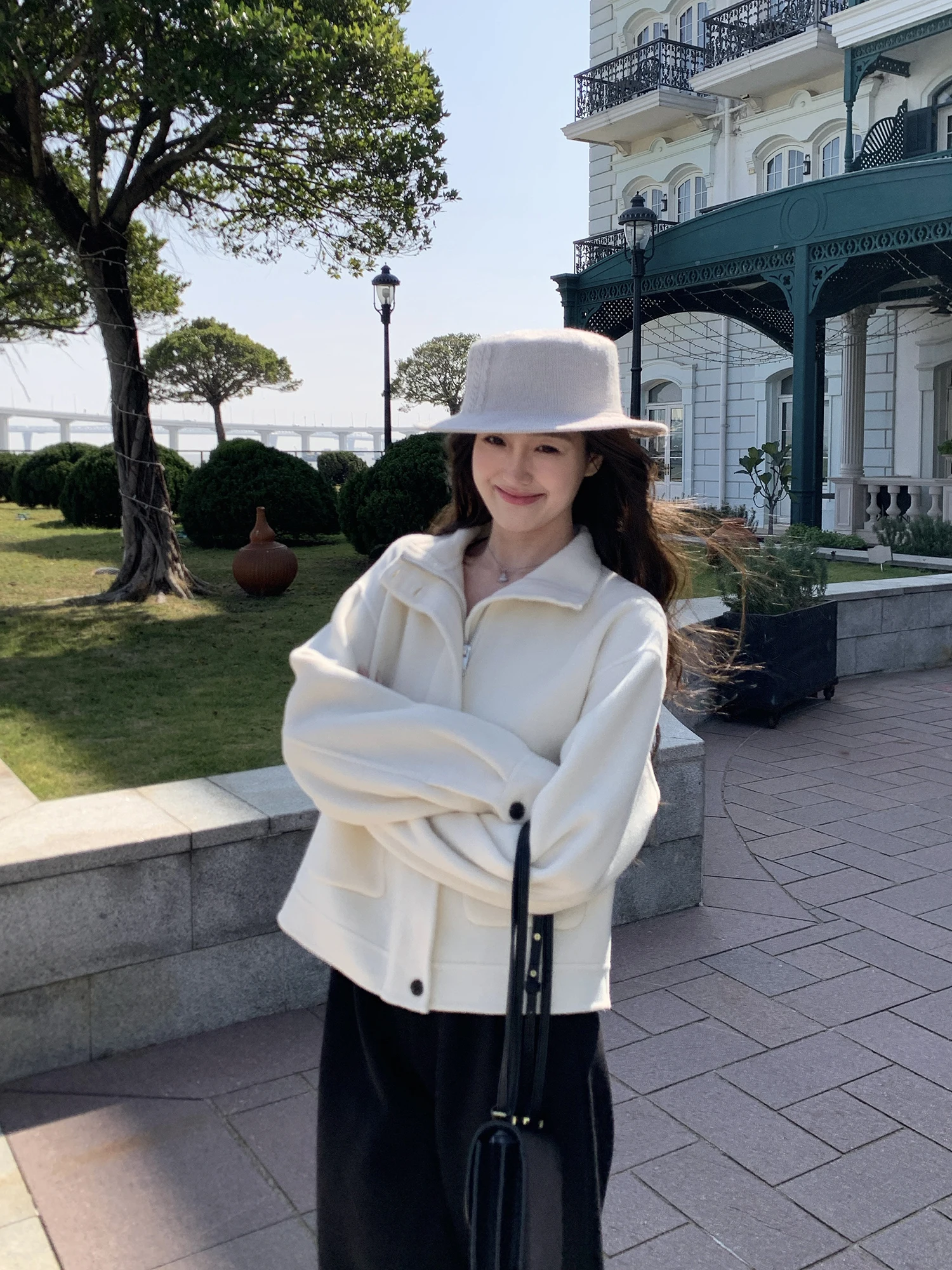 

Пальто Pusumede женское шерстяное двустороннее повседневное свободного кроя, короткое, весеннее, модная верхняя одежда, товар для электронной коммерции