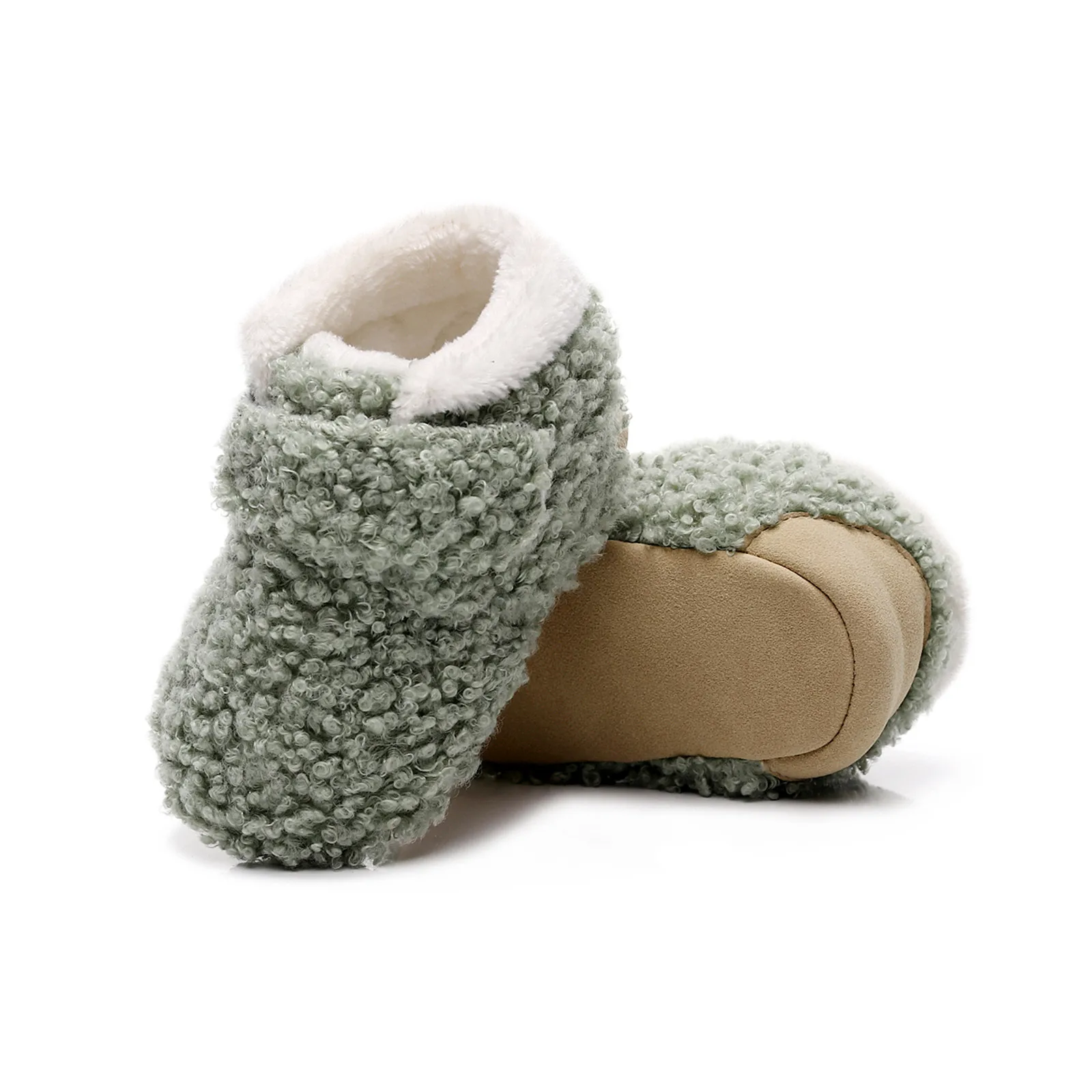 الوليد النعال الأولى أفخم الرضع الثلوج الفتيات أحذية مشوا أحذية ناعمة الفتيان القطن الطفل الدافئة طفل رضيع الأحذية 6-12 شهرا