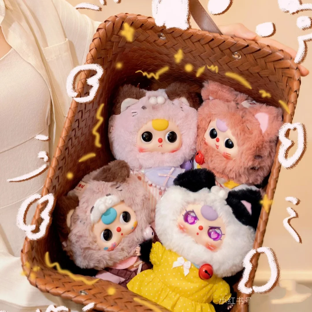 

New Genuine Baby Three Kitten Wardrobe Series Blind Box Soft Vinyl Doll Cute Pendant Decorate Mystery Box Collection Girl Gifts