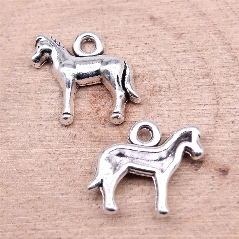 WYSIWYG 20pcs 18x14mm Antique Silver Color Horse Charms Pendant For DIY Jewelry Making Handmade Jewelry Craft Findings