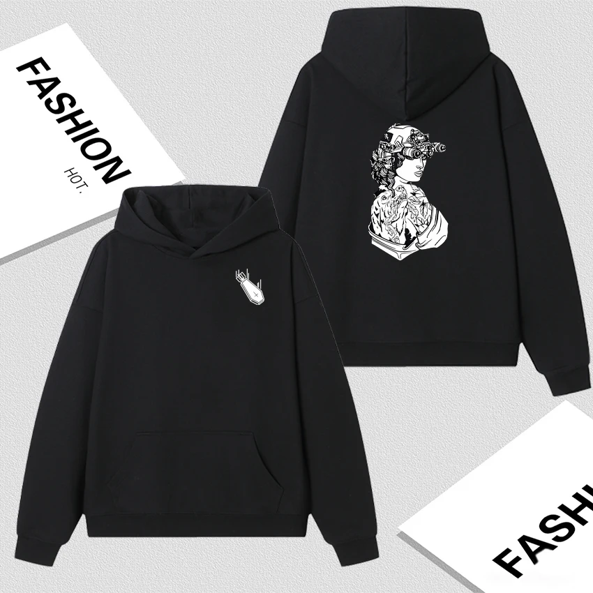 

Forward Observations Group Graphic Pullovers Men Women Casual Vintage Fleece Sweatshirts Autumn Winter Oversized Fleece Hoodies