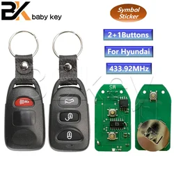 BB Key For Hyundai Tucson Santa Fe 2006 2007 2008 2009 2010 2011 OSLOKA-850T 315MHz/433MHz 2+1 Button Remote Control Key Fob