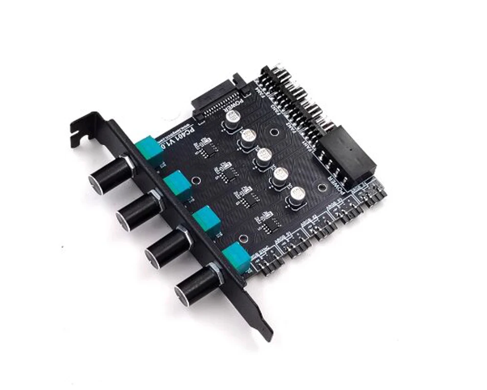 

Lamptron PC401 4-way 60 Watt High Power PWM Fan Controller 0-100% adjustable,support 0% shutdown