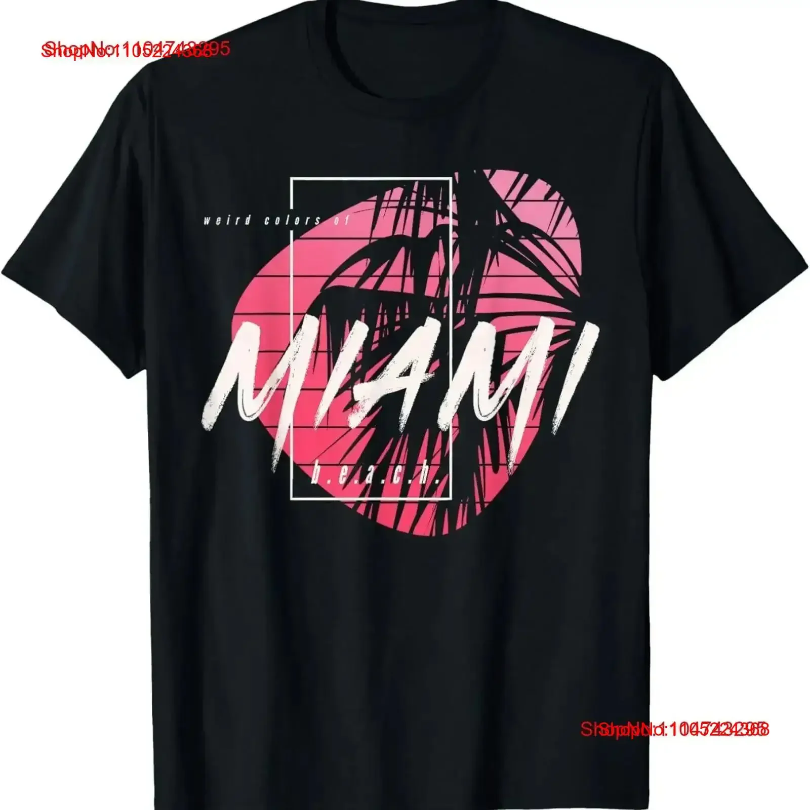 Weird Colors Of Miami B e a c h T Shirt vintage Washed Comfortable graphic fashion Slightly streetwear homme Stretched