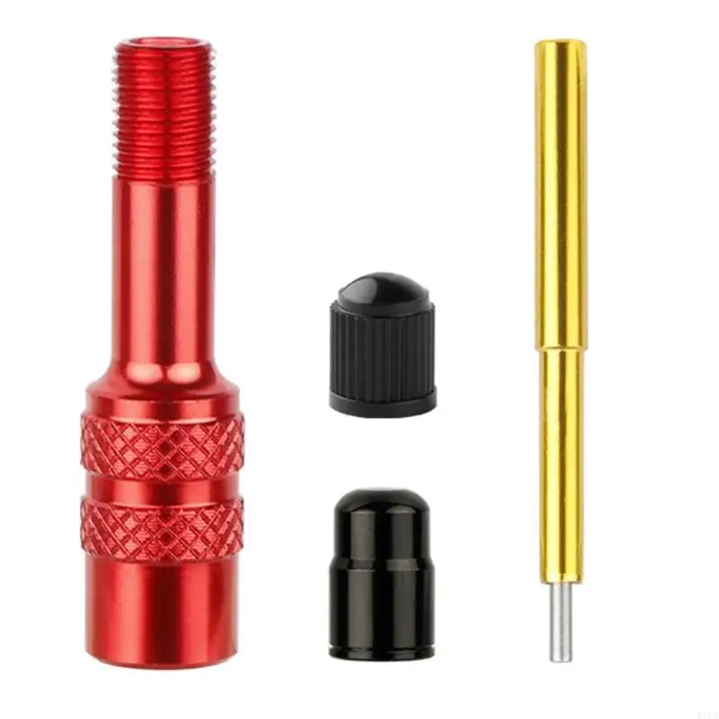  Bicycles Valves Extender Replacement Aluminum Alloys Valves Caps Stem Extender Cycling Bike Part Easy to Install