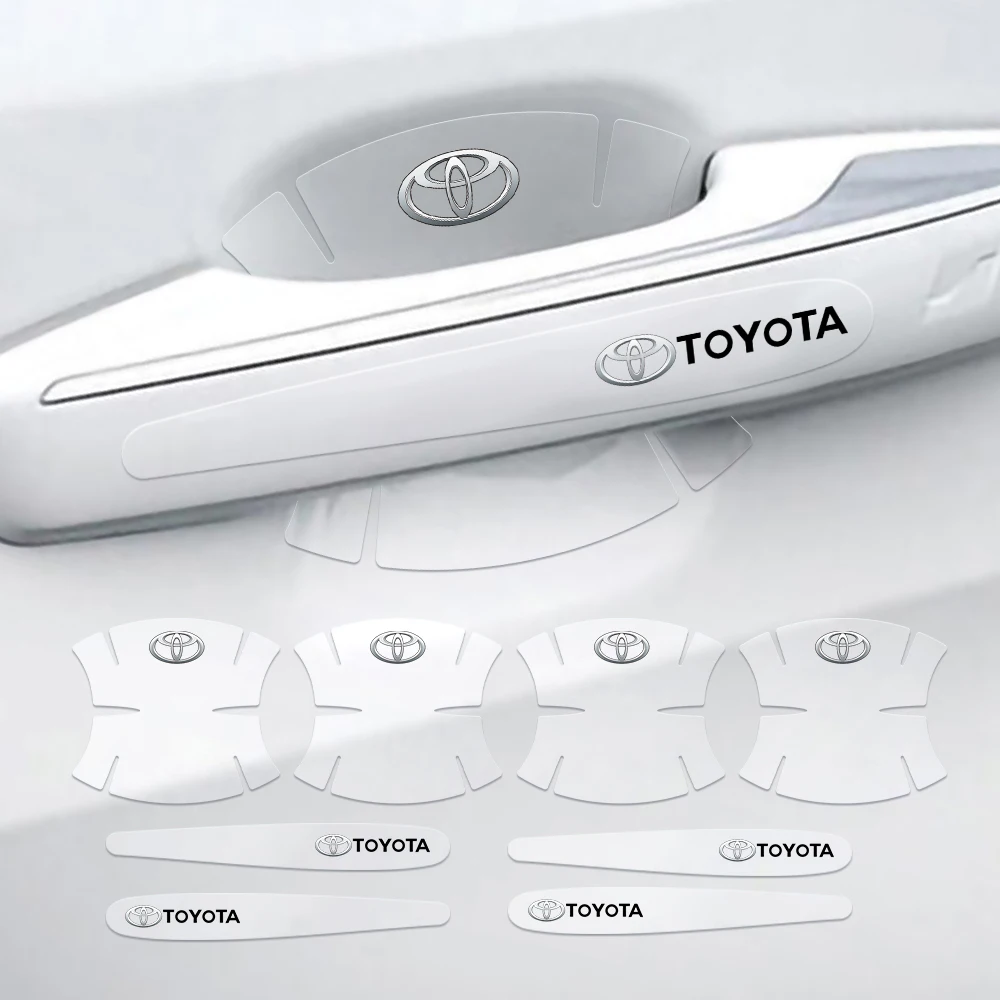 Car Door Handle Anti Scratches Protector Film Sticker For Toyota Camry Yaris Hilux Prius Avensis Auris Corolla TRD Rav4 Corolla