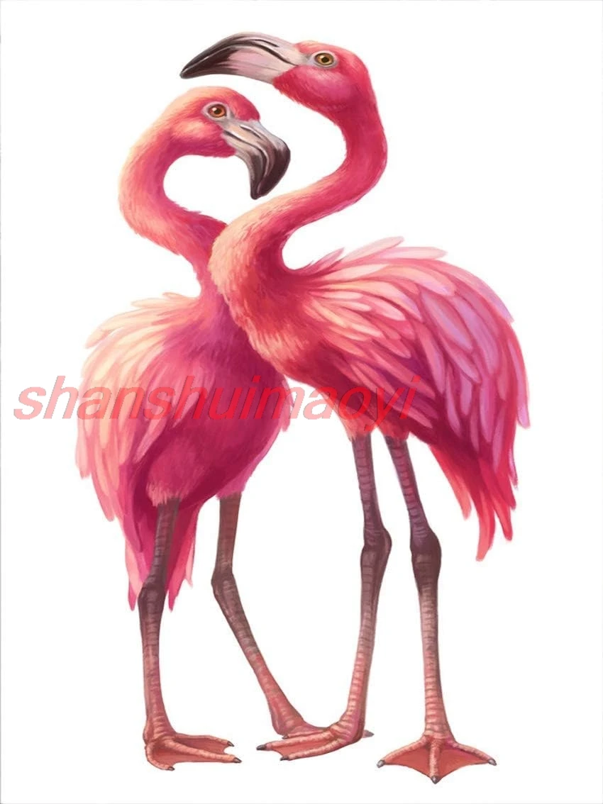 Kexle Metal Home Decor Sign 2 Pink Flamingo Love Together Wall Tin Art 8x12inches sign