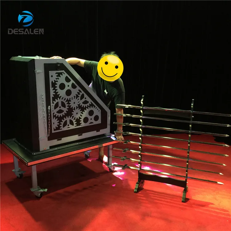 Desalen Large Stage Illusions Eight Swords Box Magic Sword Tricks Props For Professionals