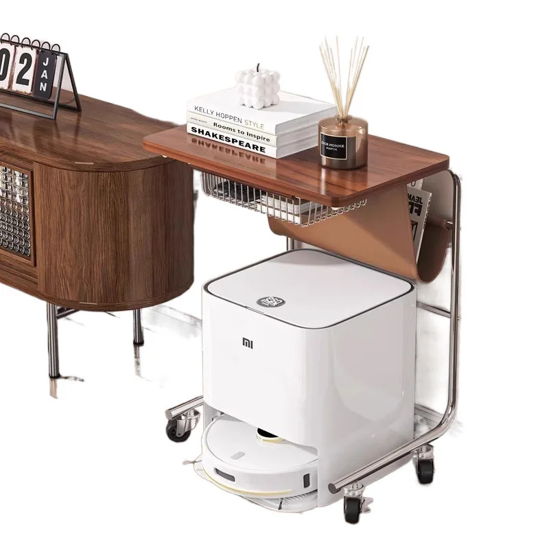 

Retro style removable coffee table, simple sofa in the living room, side shelf