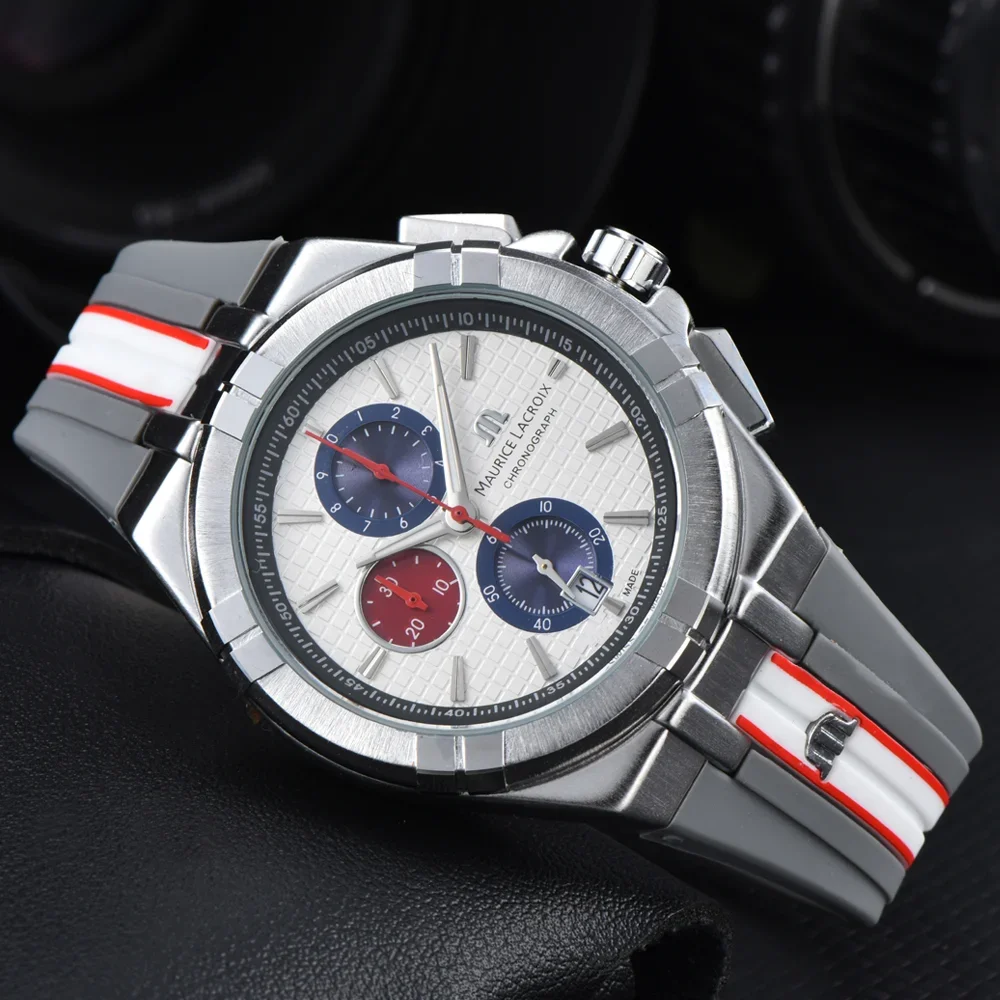 

Hot Sale Super Maurice Lacroix Brand Watches For Mens Multifunction Chronograph WristWatch Business Sport AAA Male AAA Clocks