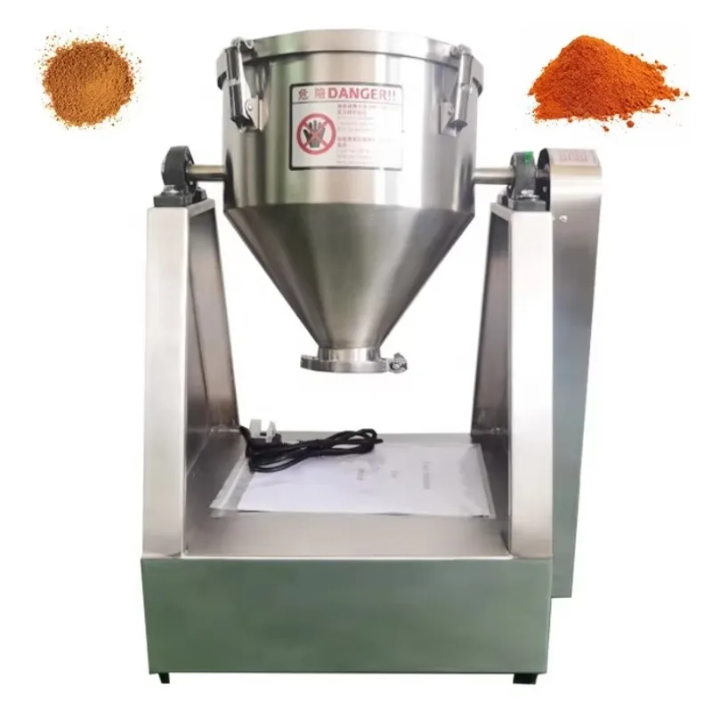 Rotating Drum Food Dry Industrial Powder Mixing Laboratory Powder Mixer Machine