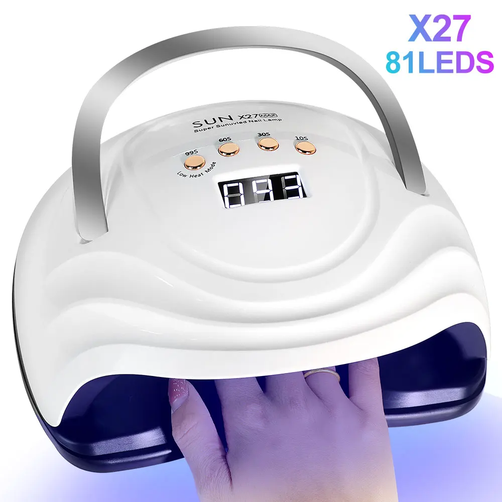 SUN X27 MAX Nail Art Light With 81 LEDs 4 Timer Auto Sensor Professional Gel Nail Art Light For Nail Gel Polish Equipment