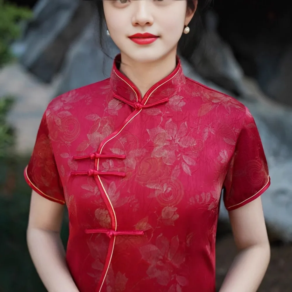 فستان صيني تشيباو نمط عرقي ملابس الشارع الشهير ملابس حريمي عتيقة ملابس عتيقة أزياء تنكرية للحفلات المسرحية شيونغسام