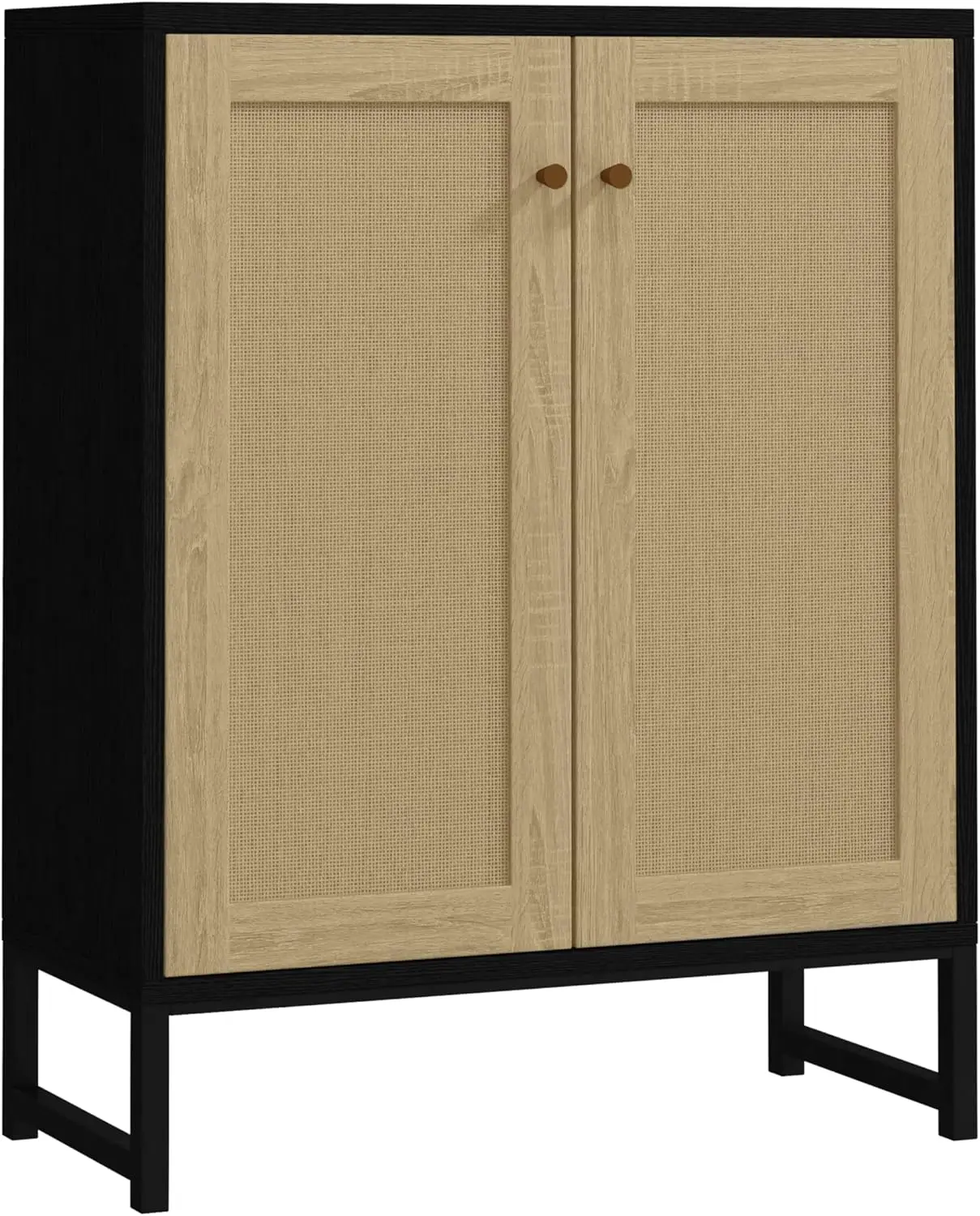 Rattan decorato 2 ante armadio di stoccaggio Accent Cabinet soggiorno armadio cucina credenza tavolo da Buffet