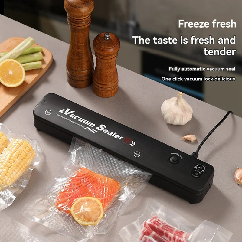 WISH Food Bag Vacuum Sealer Plastic Seal Fresh-Keeping Sealer Small Household Food Packaging EU Plug