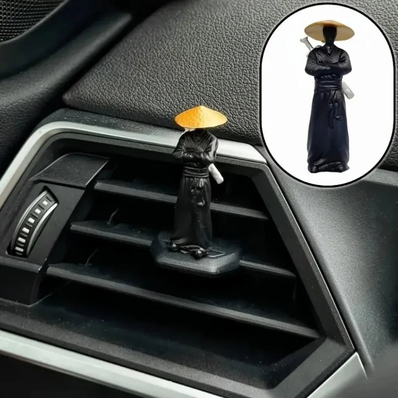 3Pcs 50mm Resin Mini Figures Model Ancient Japanese Ninja Chinese Samurai Warrior Modeling Cool Miniature Car Decoration Gifts