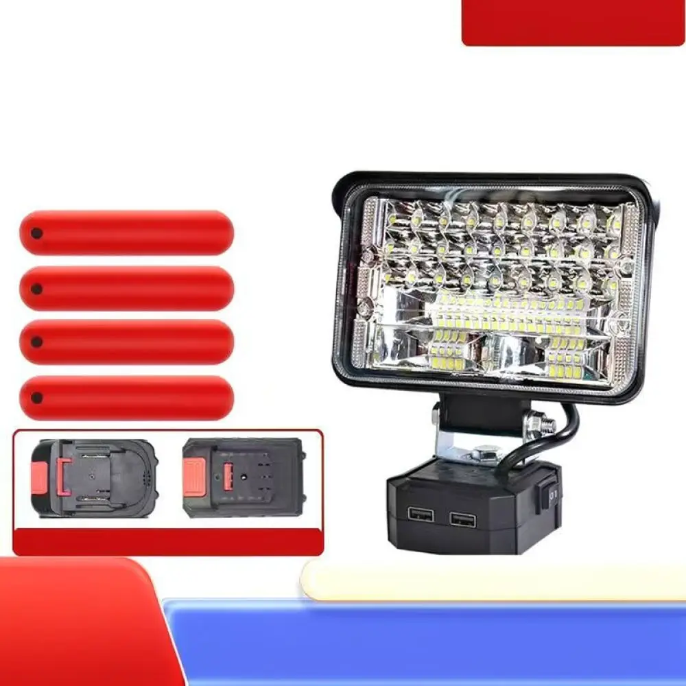 Outdoor LED Work Light For Makita Dayi Battery Powered Floodlight Portable Camping Lantern Maintenance Inspection Lamp
