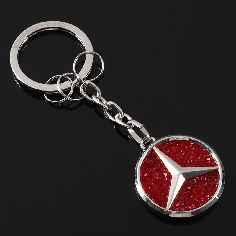 Diamond Metal Car Keychain Pendant Key Ring Auto Accessories For Mercedes Benz AMG W203 W206 W220 W205 W211 W212 W201 W210 W108