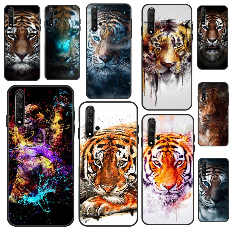 Tiger Face Case For Huawei P30 P20 P40 P60 Pro P Smart Nova 9 5T Honor Magic 5 Lite X8 X9a 50 70 Cover