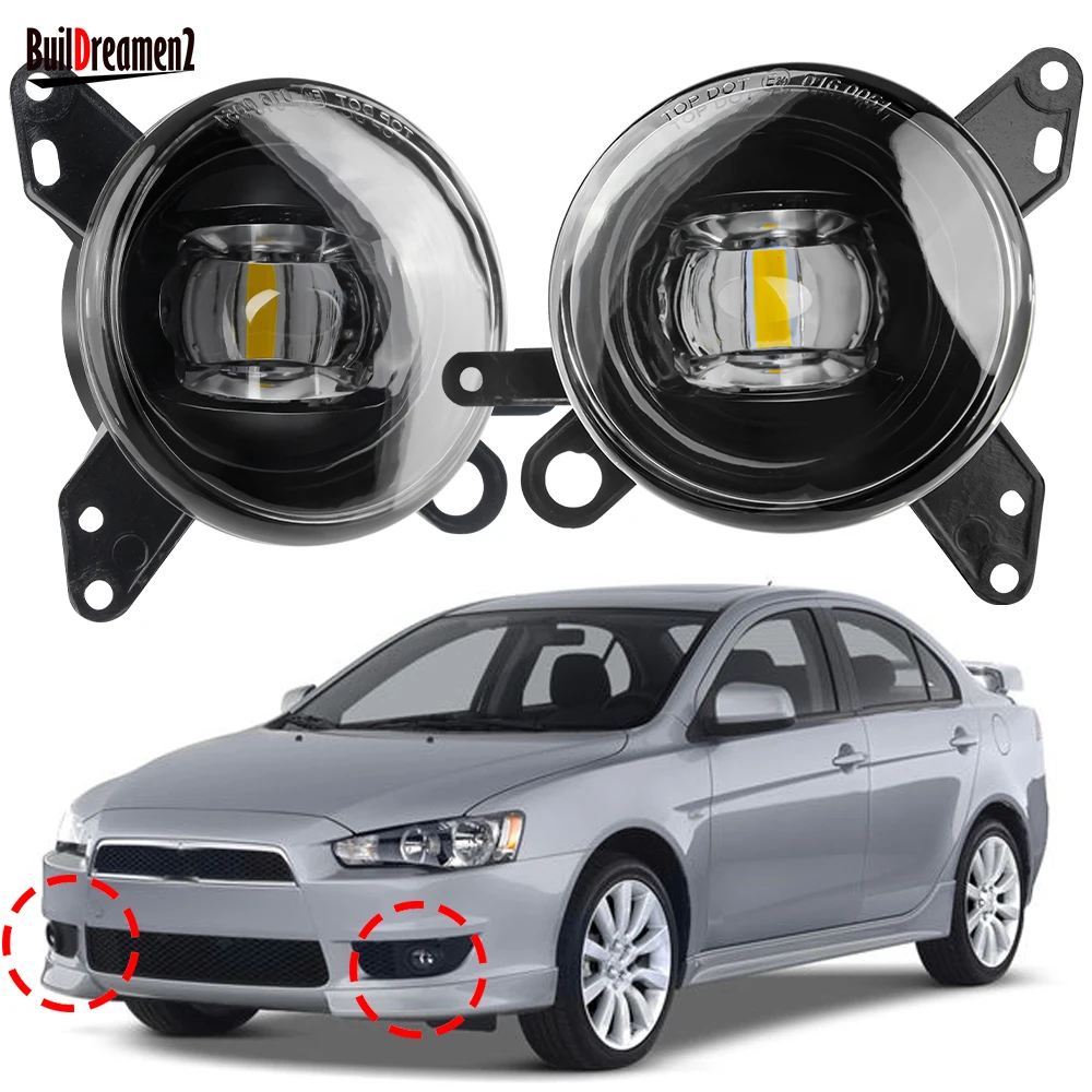 2 Pieces 30W Car Canbus LED Fog Light H11 Adjustable Fog Lamp For Mitsubishi Lancer 2007-2014 (Not fit Ralliart or EVO Model)