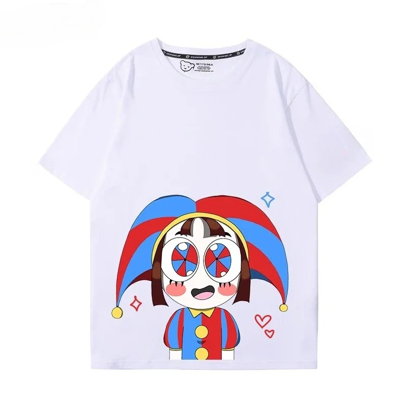 Summer New The Amazing Digital Circus Creative Print Kids Tops Casual Comfortable 100% Cotton Tops Boys Girls Fashion T-Shirt