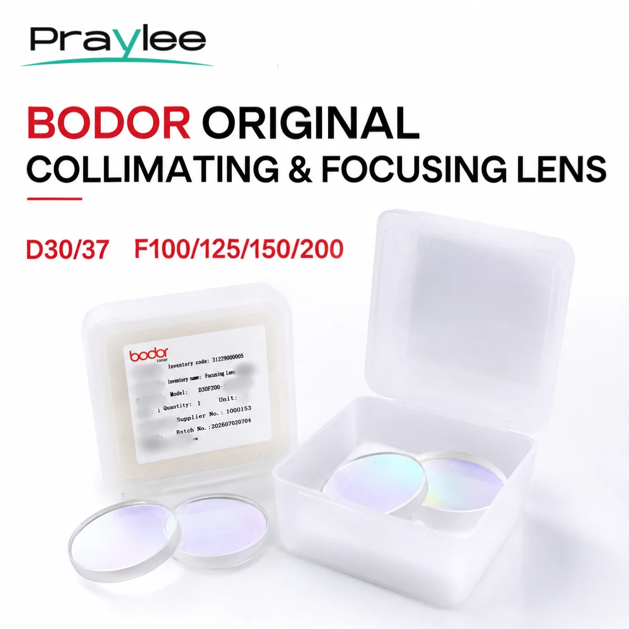 Bodor Original Composite Focusing & Collimating Lens D30 D37 F100 F125 F150 F200 For GN3A GN6A GNT12 Fiber Laser Cutting Head
