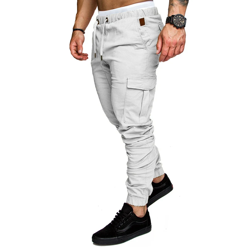 Calça de moletom de bolso múltiplo masculino com pés pequenos, calça de carga longa, calça casual de lápis, 10 cores, nova maré, moda outono, Y2K