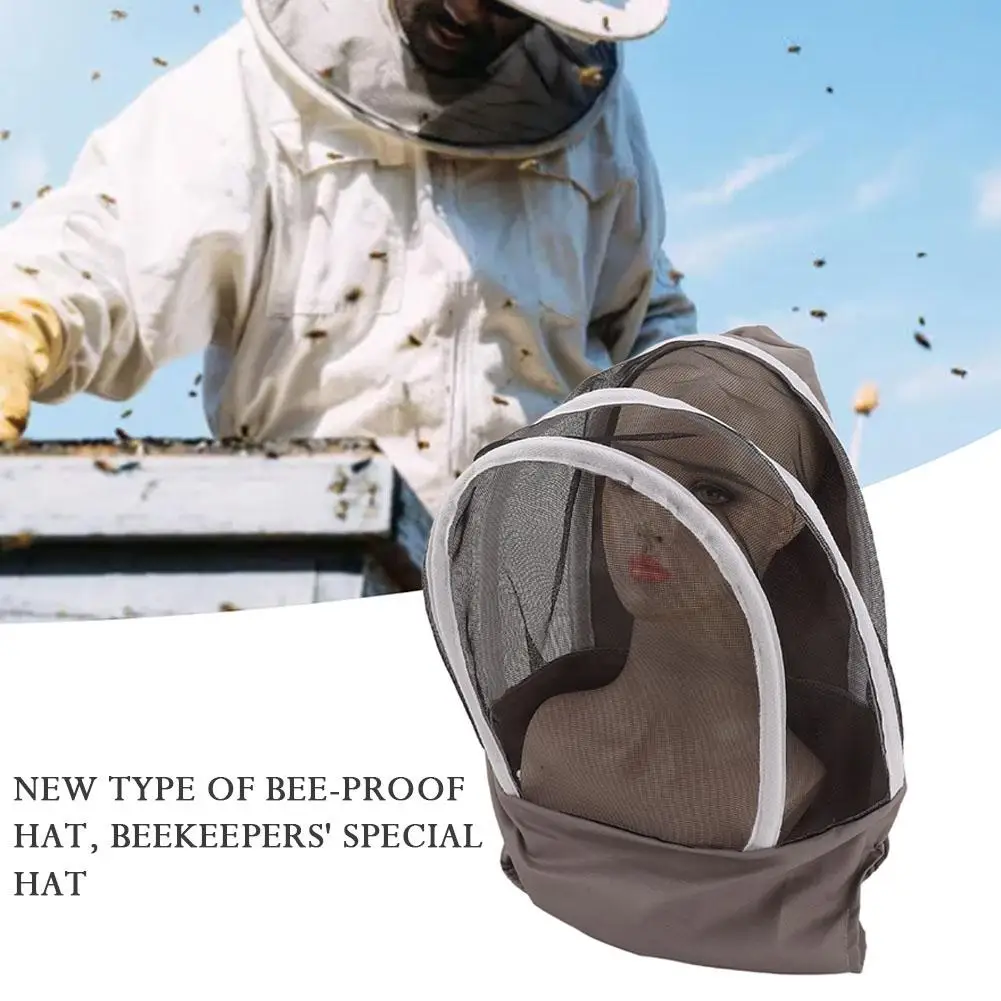 Professional Beekeeper Protective Hat & Veil High-Definition Mesh for Clear Vision Full Head & Neck Protection Anti-Bee Mask view 5