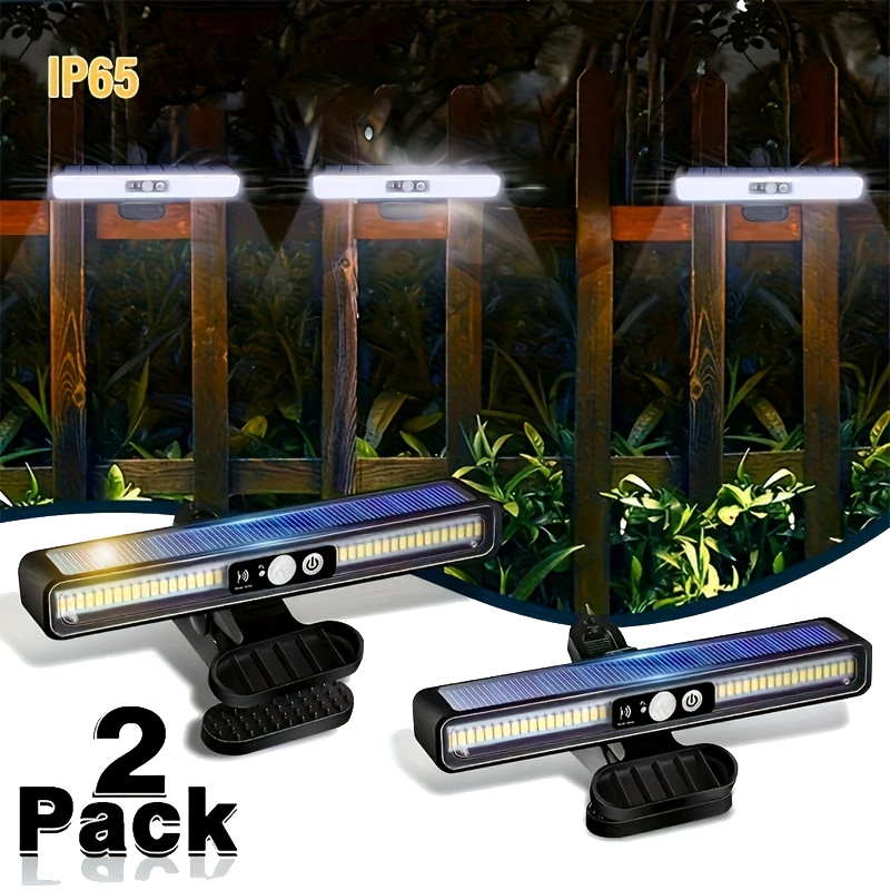 Clip On Solar Motion Lights Outdoor Waterproof,Solar Fence Lights Outside with 36 LEDs, Portable Solar Powered Security Light