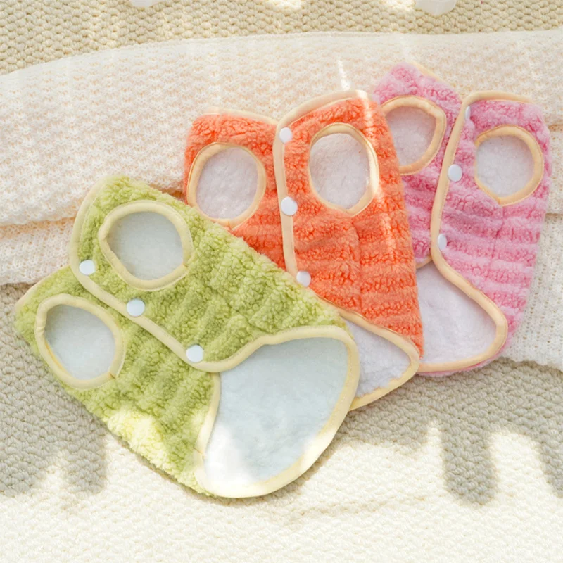 

Striped Dog Clothes Fleece Clothing Apparels Coat Jacket For Small Medium Dogs Dachshund Pug French Bulldog Puppy Vest Jacket XS