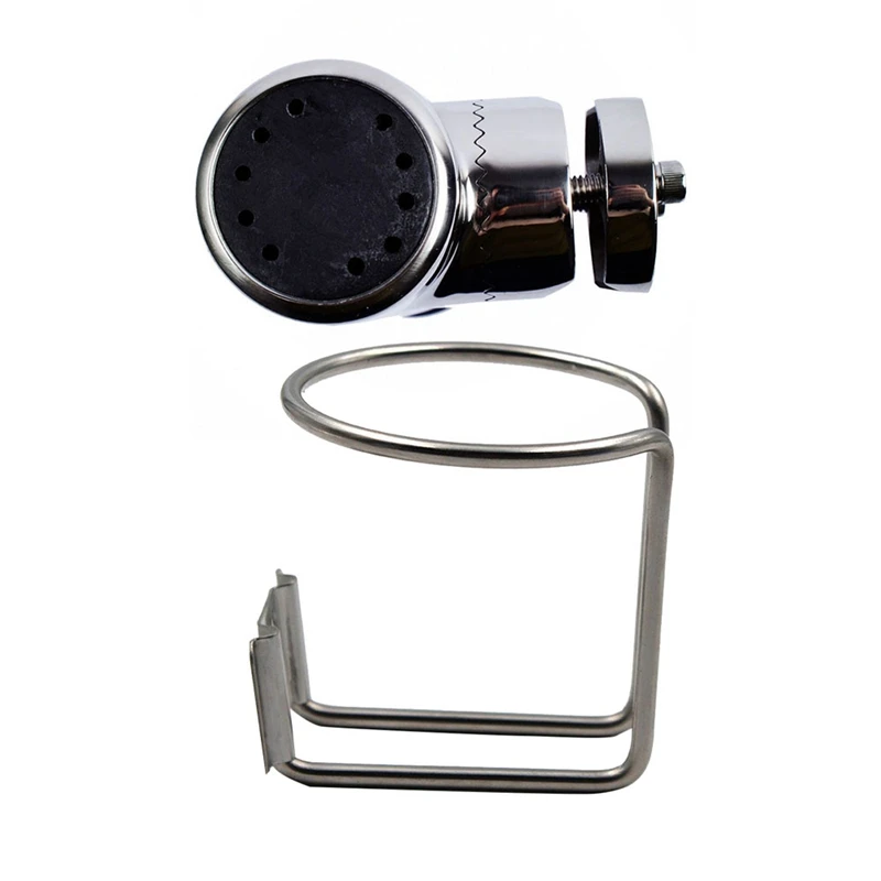 4Pcs Stainless Steel Holder: 2Pcs Boat Clamp On Fishing Rod Holder Rails 7/8 Inch To 1 Inch Tube Ship Rod Frame & 2Pcs Car Boat