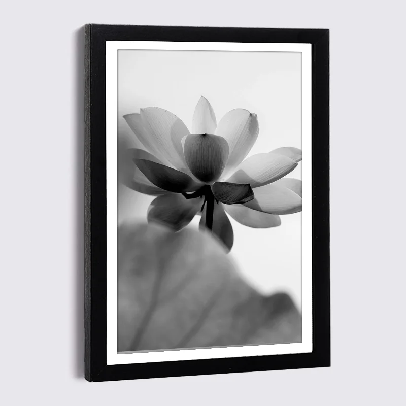 Nordic Family Photo Frame Wall peony flowers Canvas Poster and Prints 9x13 21x30 Black Wood Frame Luxury Decor Painting Frames