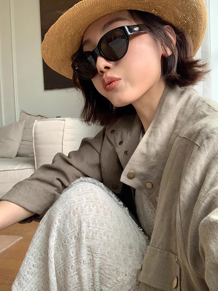 

Trench Coat Women Patterned Badge Cord Strapping Friendly Cloth Gray Yellow Black Spring Autumn Winter Superior Thicken Gold