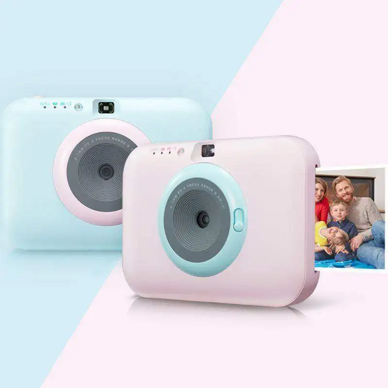 Portable Photo Printer Home Bluetooth Color Photo Printer Camera Inkless PC389