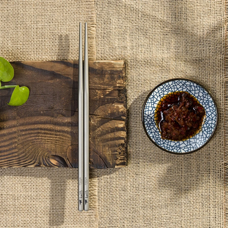 Keith Titanium Camping Chopsticks Reusable Non-toxic Bacteriostatic Flatware Outdoor Picnic Tableware Chinese Chopsticks 235mm