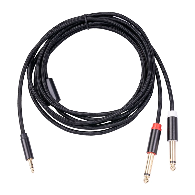 Audio Cable 3.5Mm To Double 6.35Mm Aux Cable For Mixer Amplifier DVD Player Speaker 6.5Mm 3.5 Jack Splitter Cable