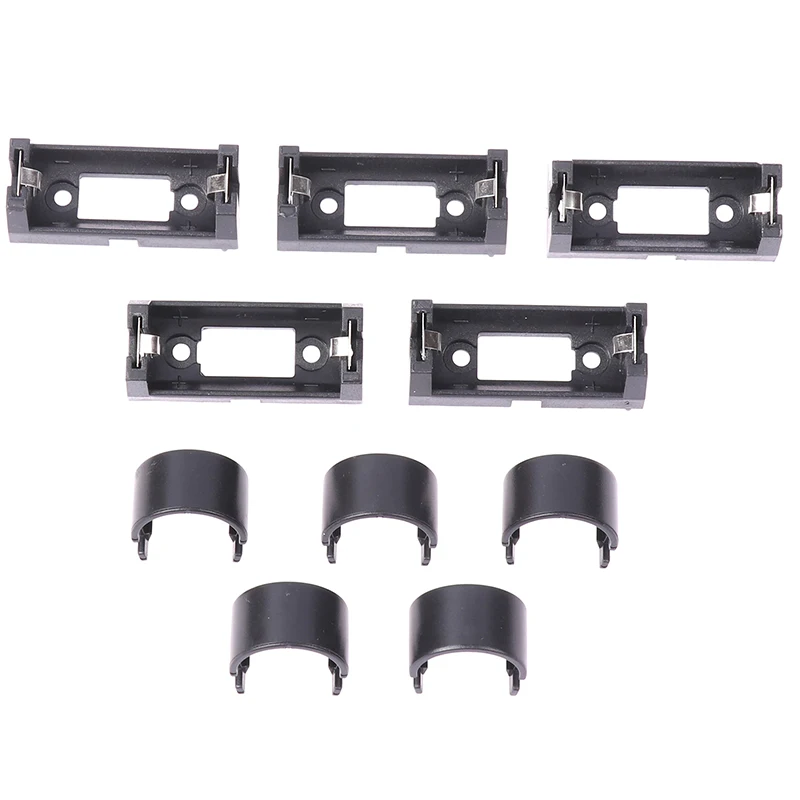 【5PCS Plug-in CR123A Battery Holder 16340 Battery Box LIR123A Battery Storage Box CR123A Battery Box Cover For PCB DIY】