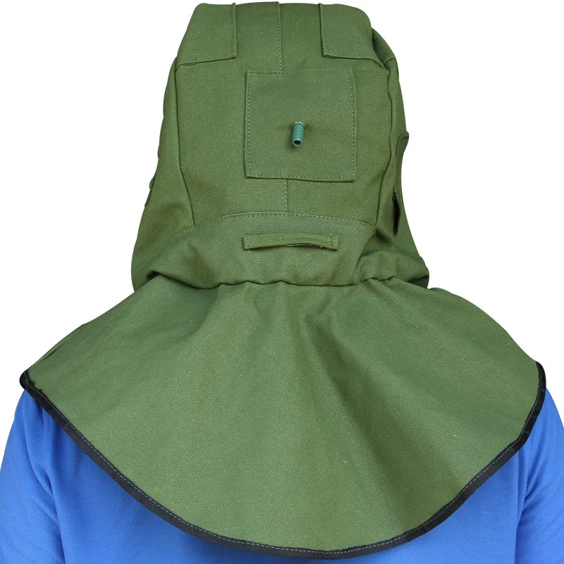 Canvas Sand Blasting Hood Cap Shawl Cap Sandblaster Mask Anti-Dust Hood Protective Gear Mask