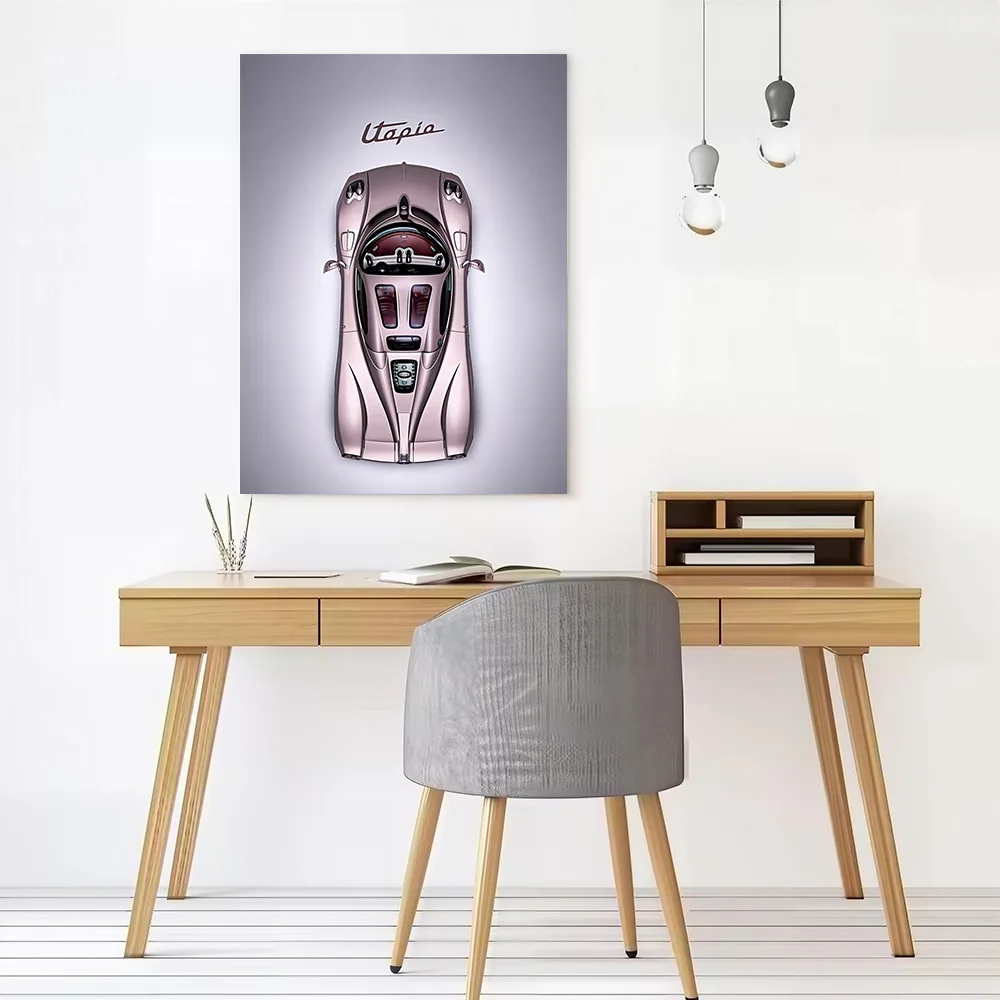 Supercar Utopia Canvas Poster Customizable Printed Canvas Painting Wall Art for Fans Room Decorations Bedroom Decoration Gaming