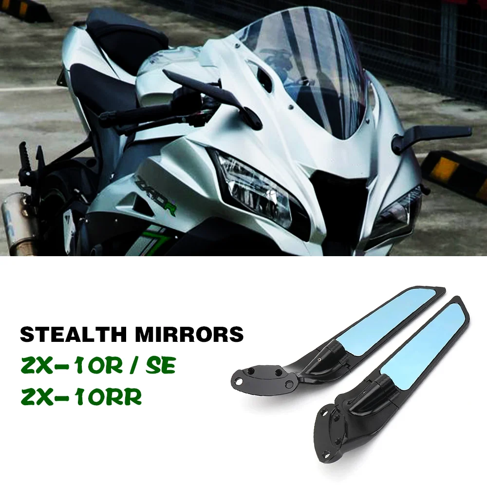 for KAWASAKI ZX10R Accessories Stealth Mirrors Ninja ZX-10R SE Adjustable Winglet ZX-10RR ZX10RR NINJA ZX 10R ZX10R SE Parts