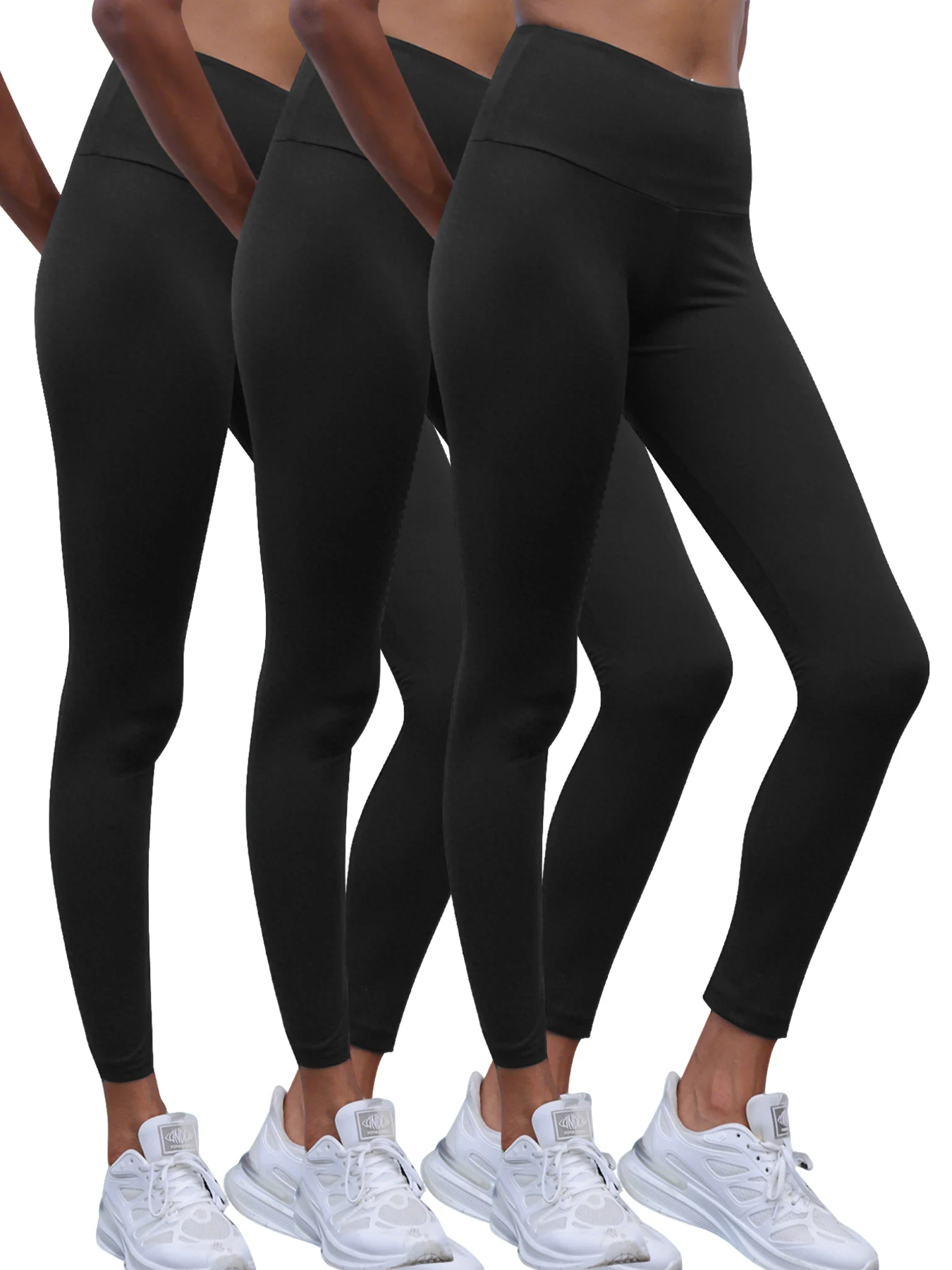 3팩 여성용 슈퍼 소프트 레깅스 하이웨이스트 뱃살 보정 시스루 방지 운동 요가 러닝 애슬레틱 푸쉬업 짐 레깅스