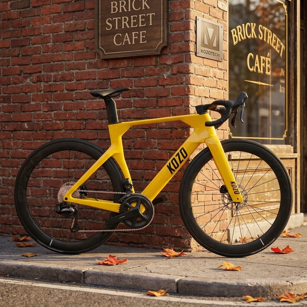 Road Bike Carbon Fiber Hardtail Frameset with Aluminum Wheels 24 Speed Di2 Adult Racing Bike Sensah Components