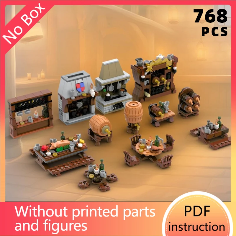 

Средневековая таверна, кирпичи, таверна сцена, реквизит, блоки, торговый центр, магазин зданий, moc House, архитектура, уникальный дисплей, klockiChristm