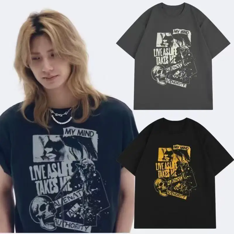 Xdinary Heroes T Shirt Jooyeon Same Print T-shirt Kpop Rock Fashion Fans Clothes Men Women Summer Cotton Short Sleeve Tee Tops