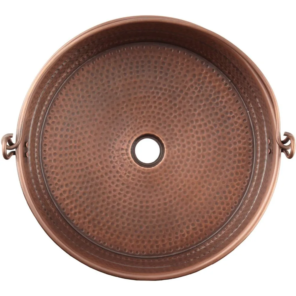 426676 Раковина для ванной комнаты с медным сосудом 17 дюймов — медь