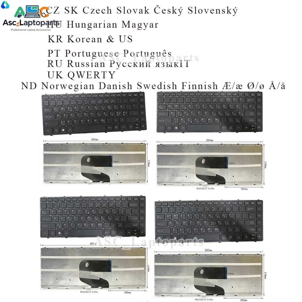 New Czech Hungarian Nordic DK NW SD Korean Portuguese Russian UK Keyboard For Getac S410 G1 G2 G3 S410V Volkswagen 6150e BACKLIT